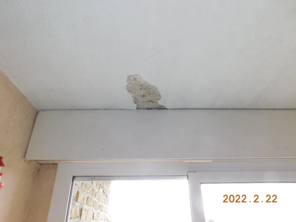 infiltrations menuiserie - plafond depuis étage supérieur (appartements)