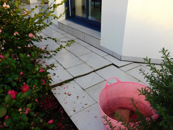 terrasse - affaissement - désordre de sol - fondations